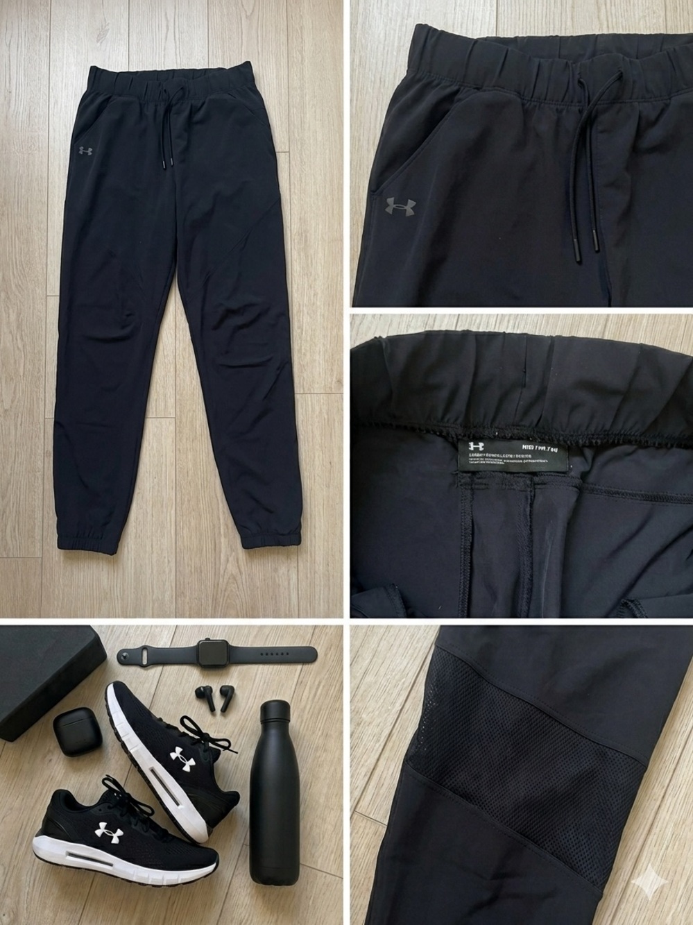 Under Armour Black Women’s Lightweight Mesh Panel Joggers medium